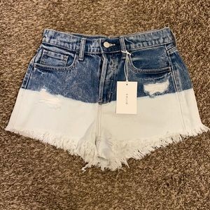 2 Tone Denim Shorts